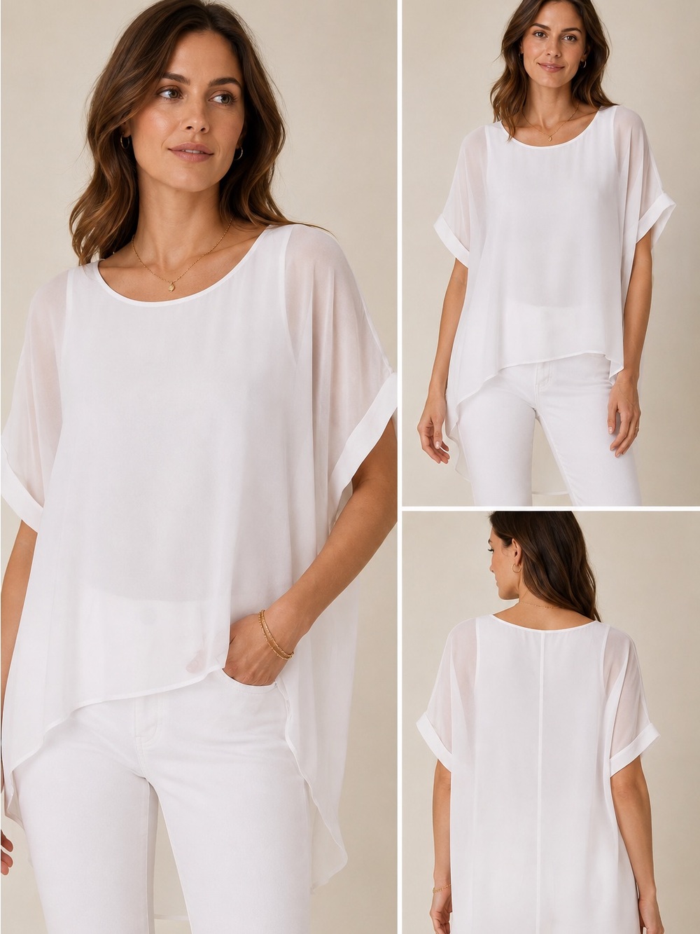 NWT Bailey 45 Habitat white blouse medium